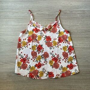 Loft Floral Print Tank Top Size XS